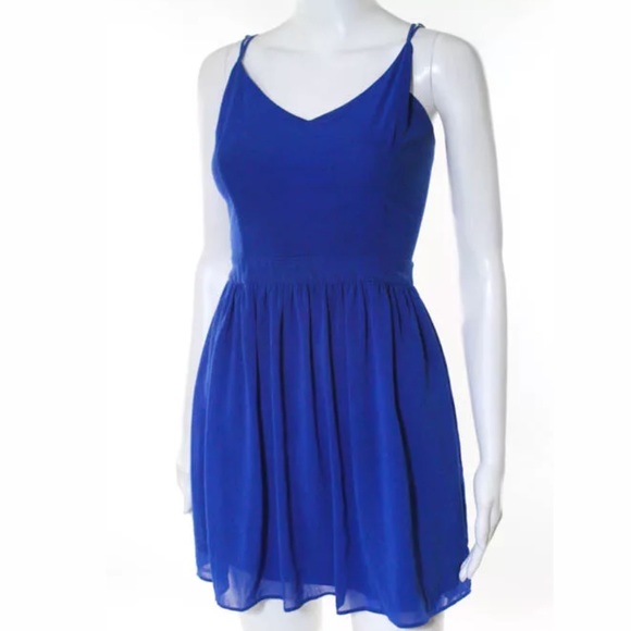 DOLCE VITA BLUE STRAPPY OPEN BACK DRESS SIZE XS - Picture 3 of 8